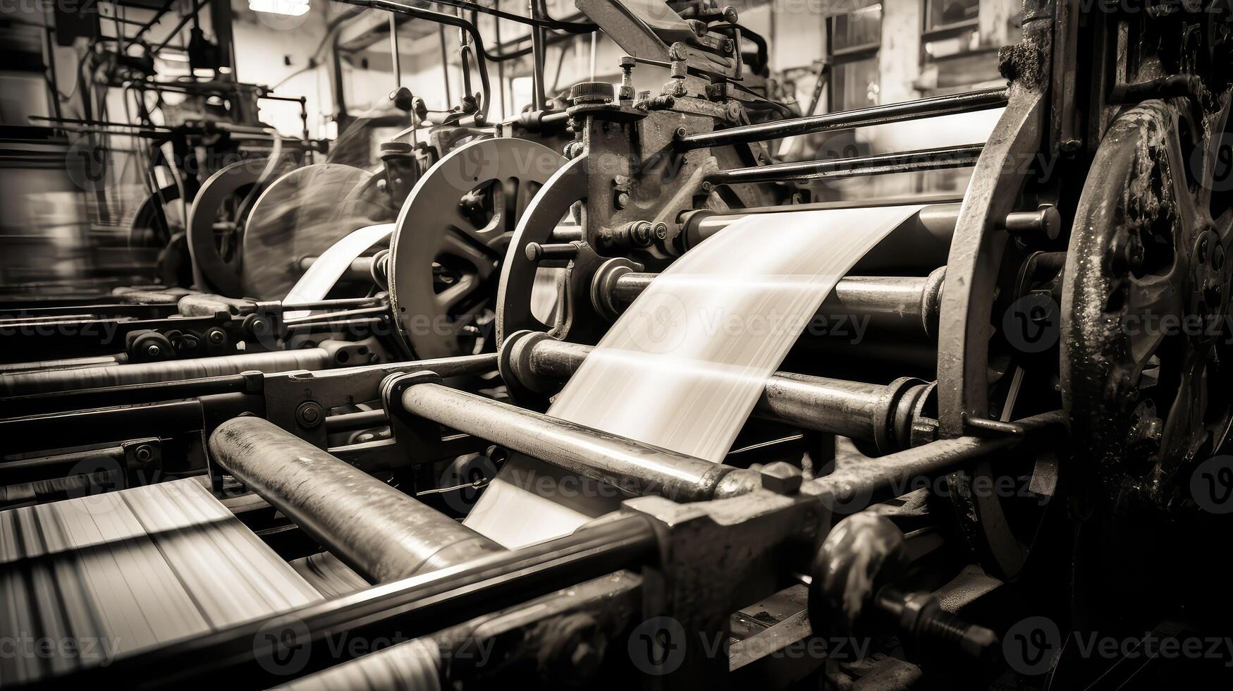 press black and white newspaper photo