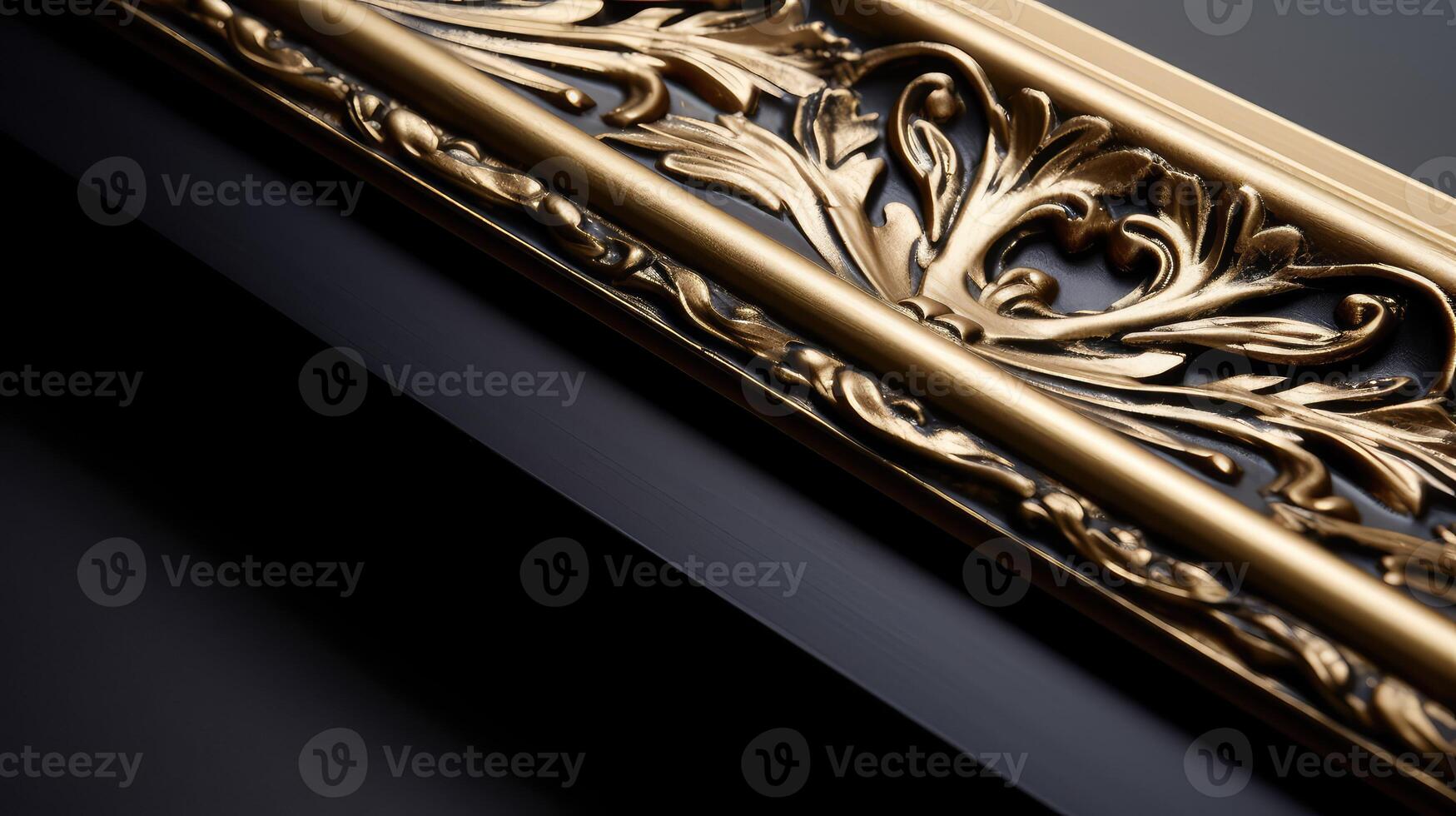 design black and gold frame photo