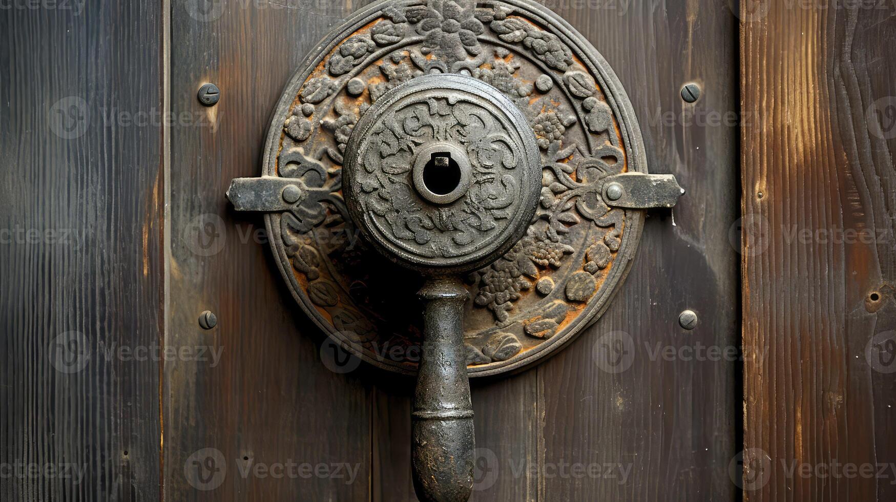 rustic doorknob door photo