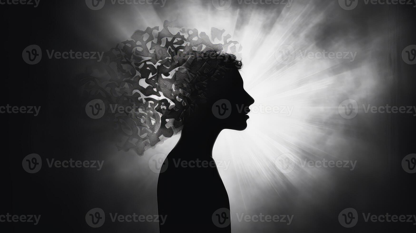 visual brain black photo