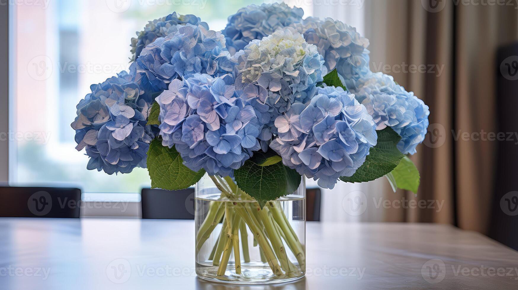 vase blue hydrangea photo