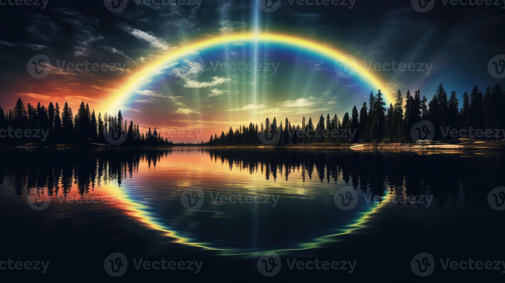 reflection black rainbow photo