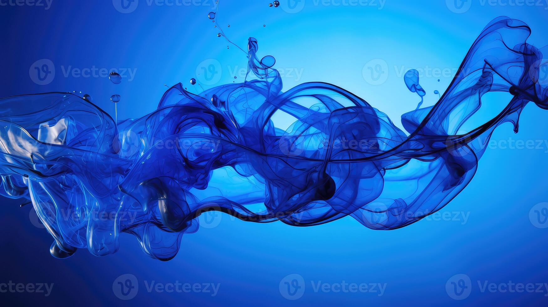 vibrant blue abstract liquid photo