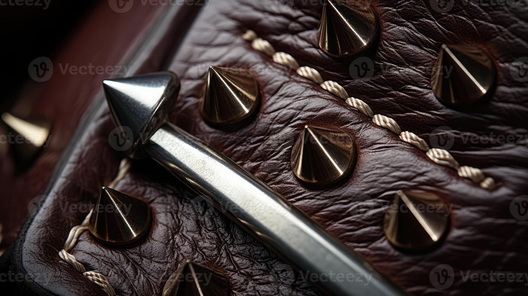 shiny metal rivets photo