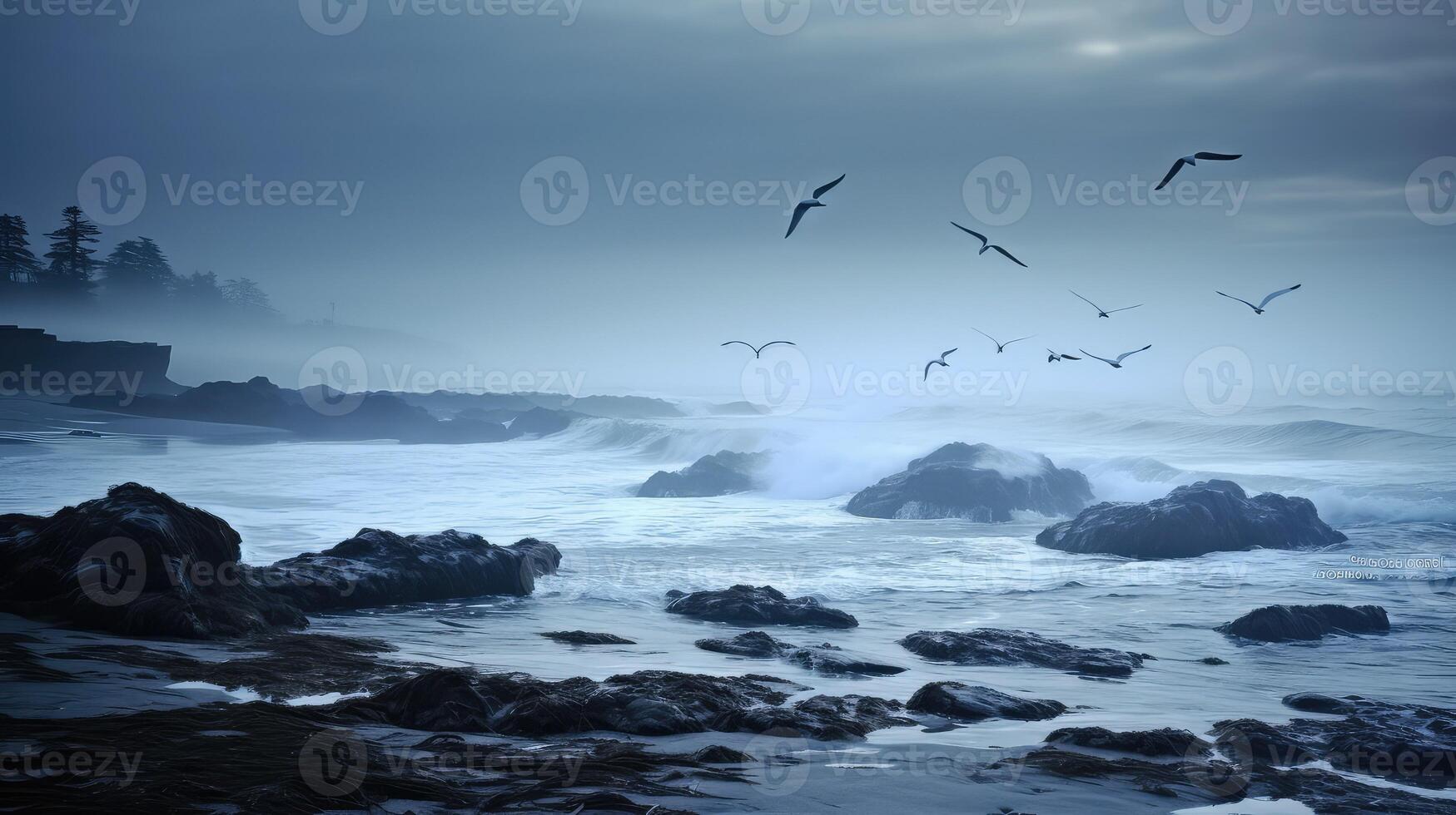 mist foggy water photo