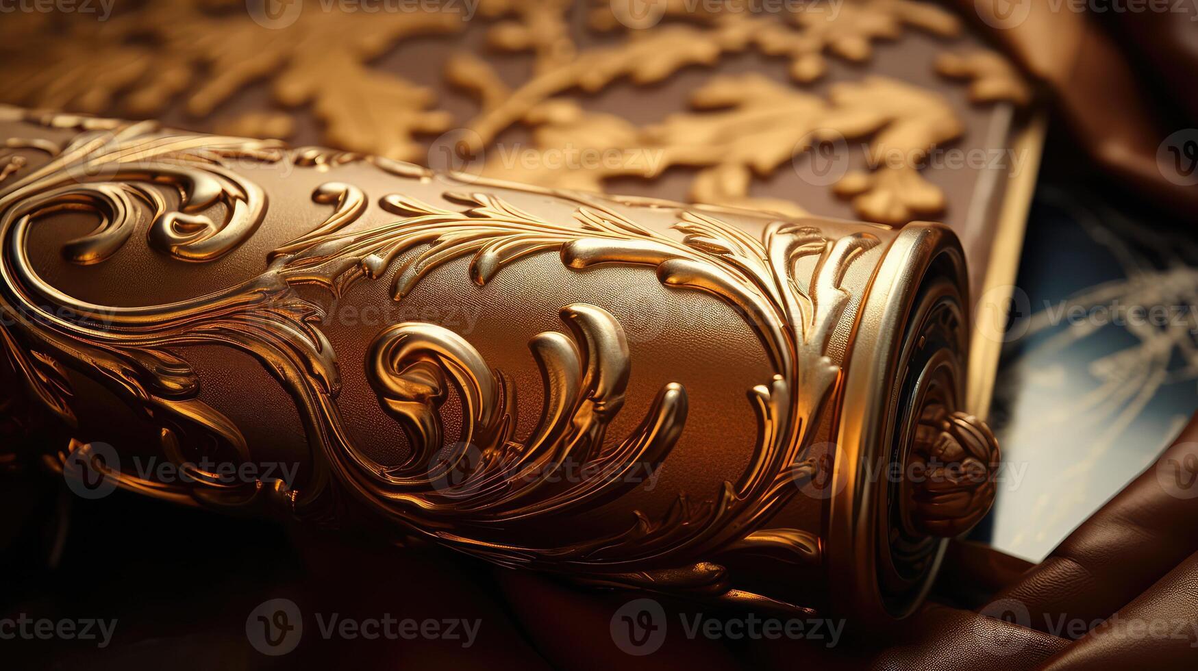 luxurious gold scrolls photo