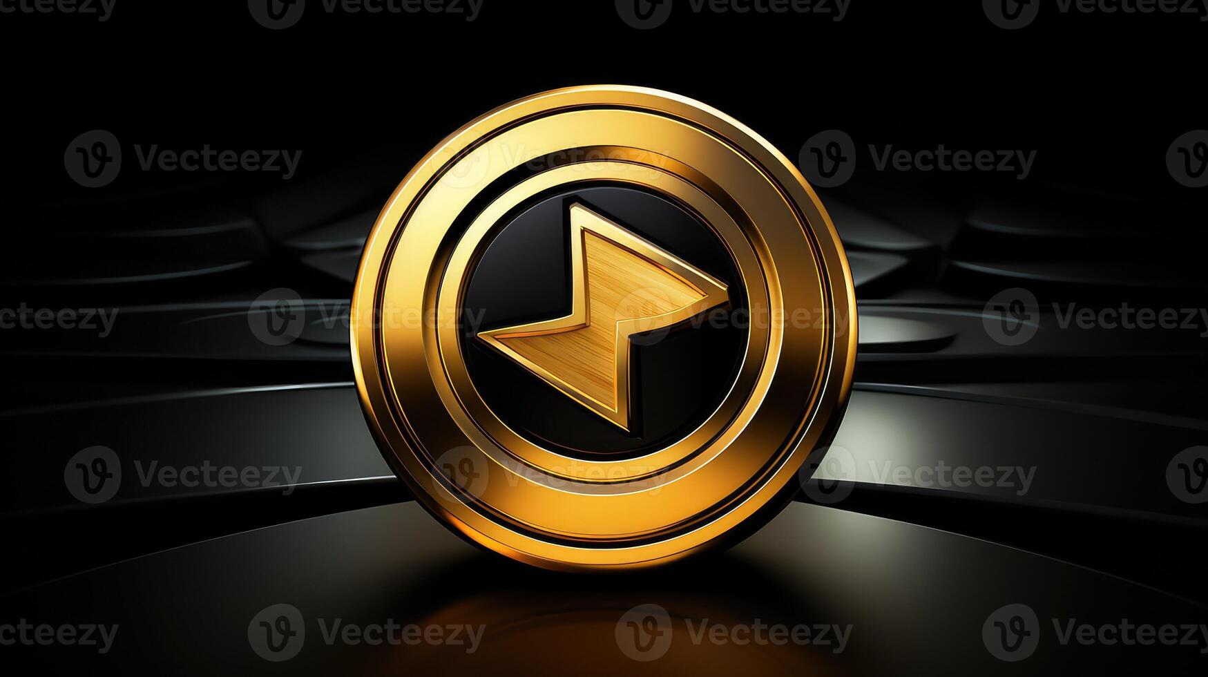 depth gold web button photo