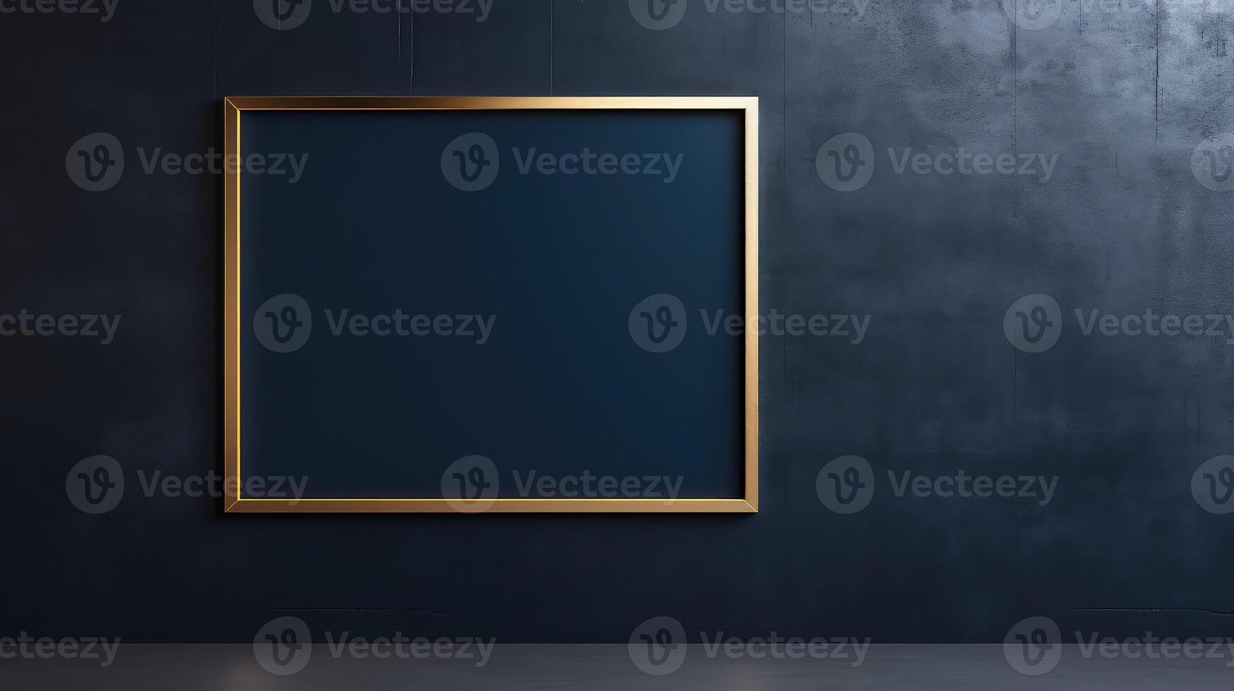 metallic mockup wall frame photo