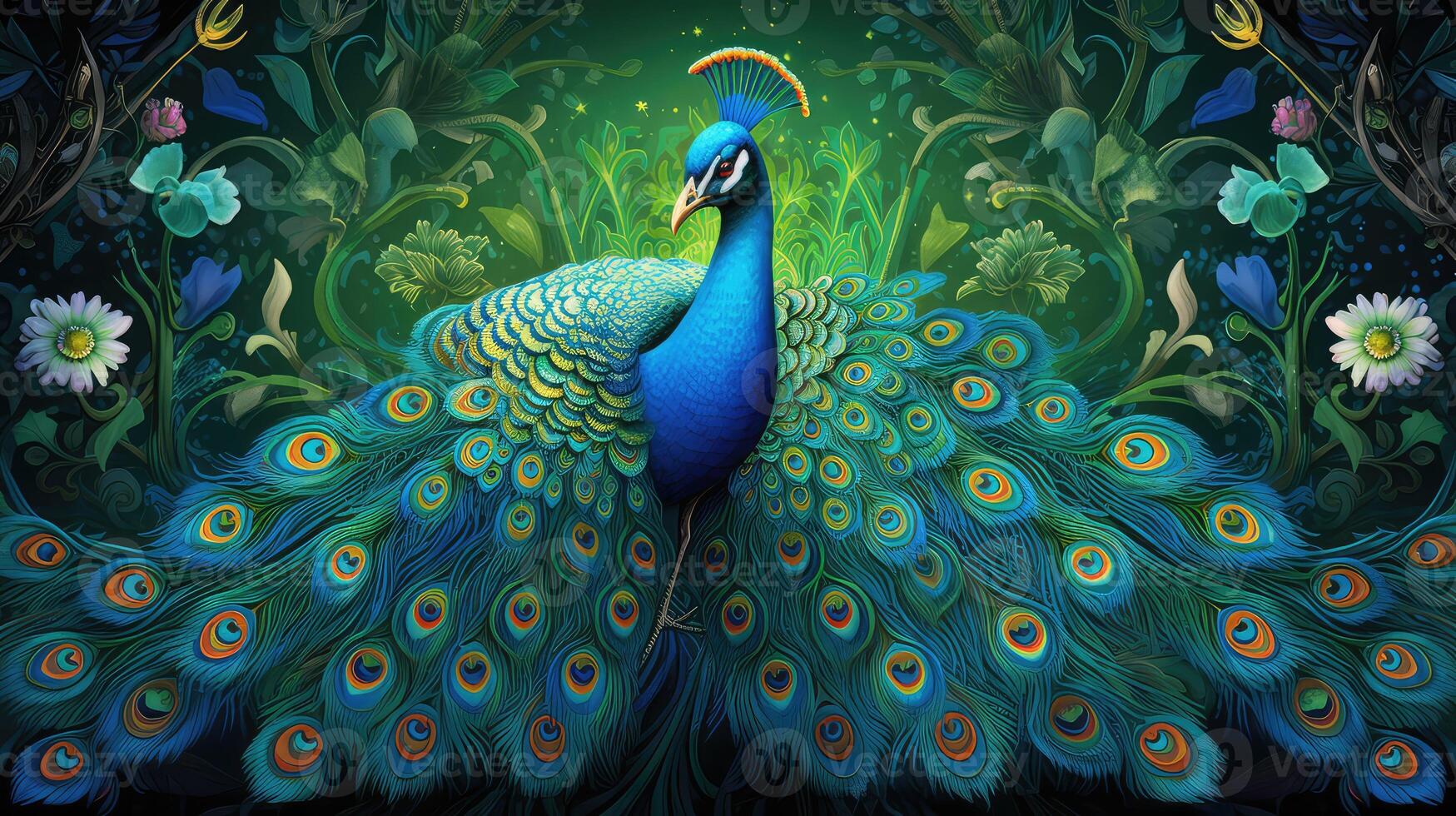 iridescent blue green photo