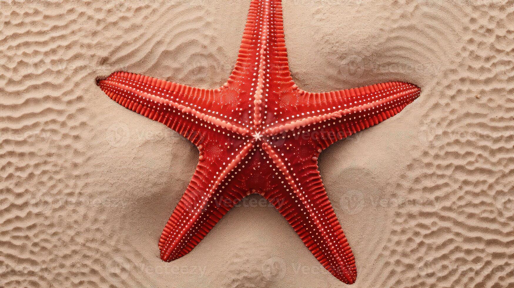 beach 5 red stars photo