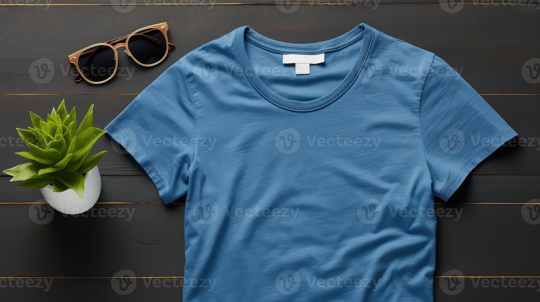 shirt blue tshirt mock up photo