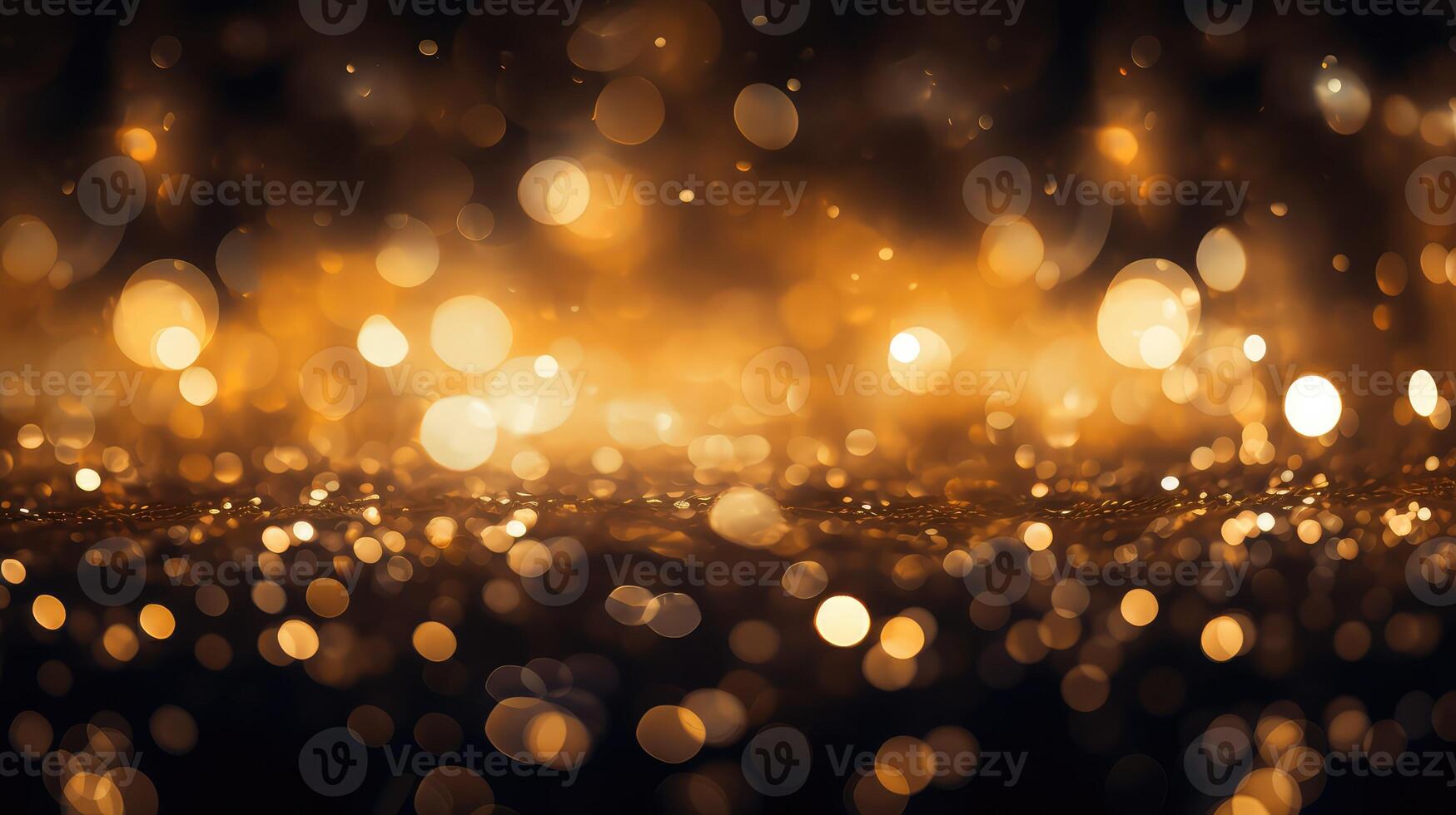 shimmering black gold bokeh photo