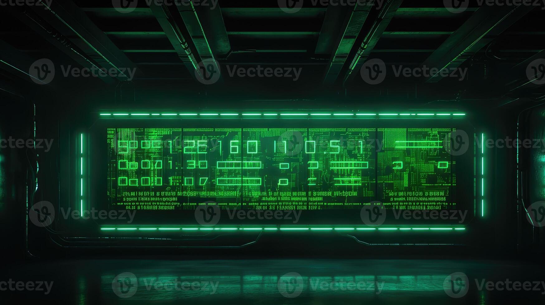 screen neon green font photo
