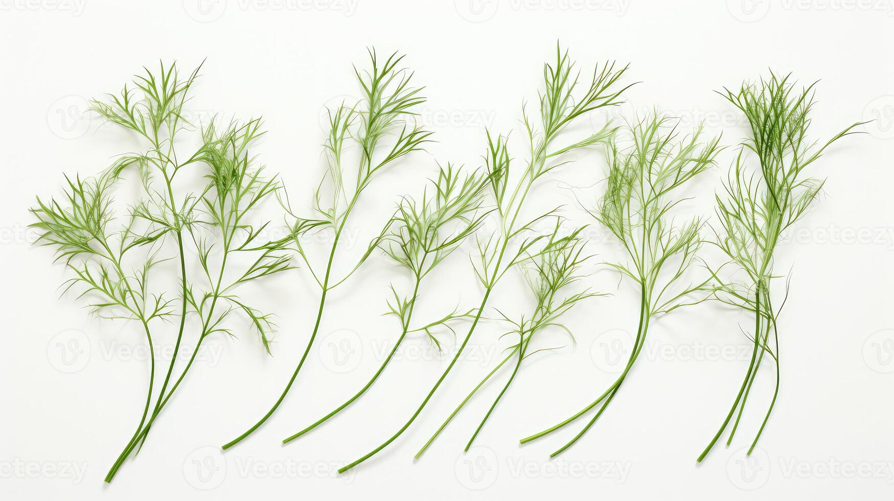 dill herbs on white background photo