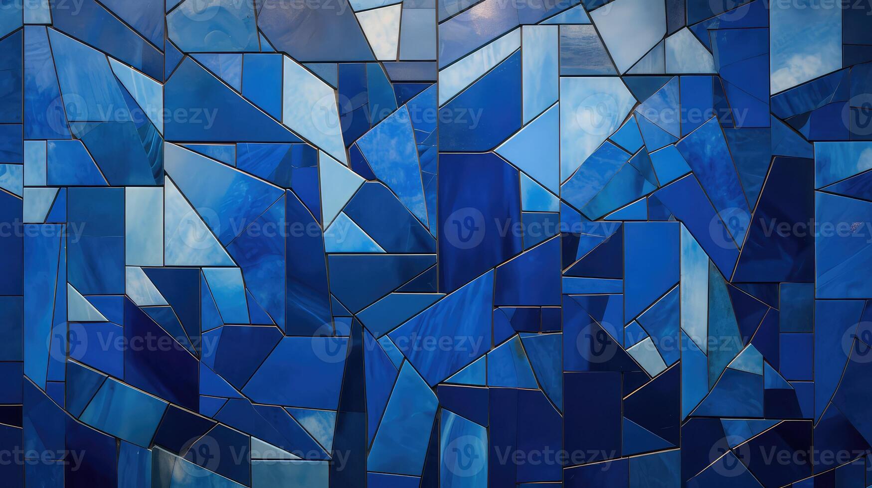 abstract blue mosaic photo