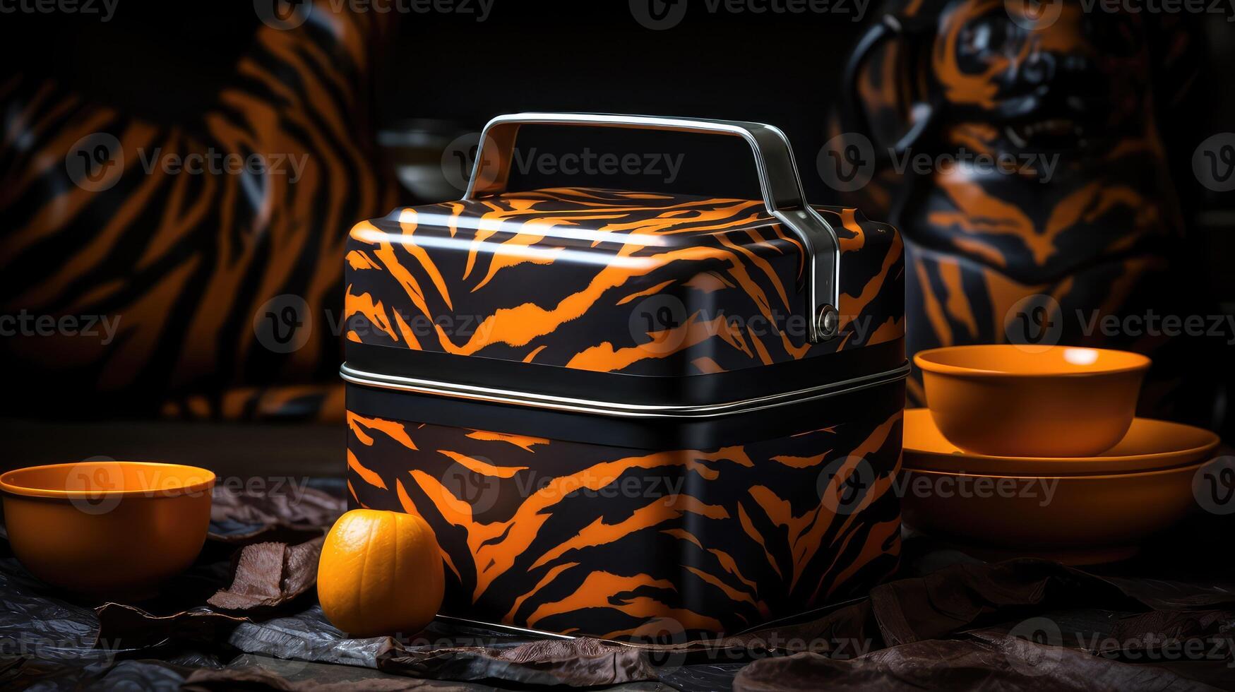 dynamic black food container photo