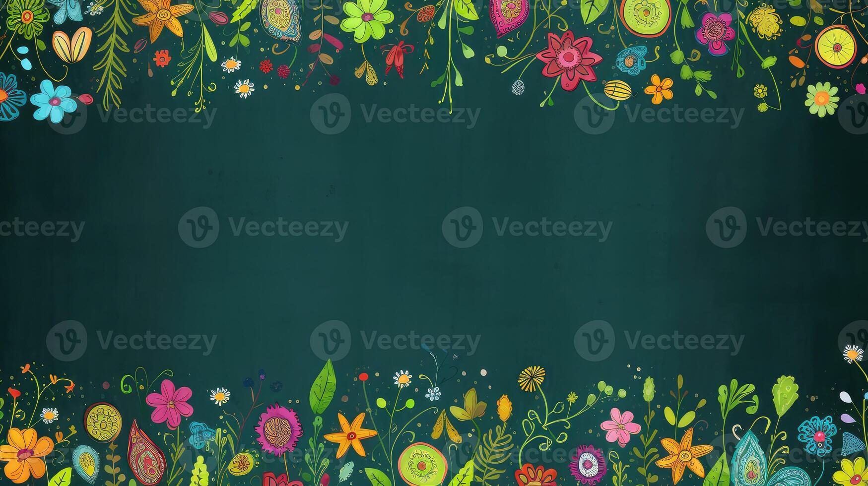colorful chalkboard green background photo