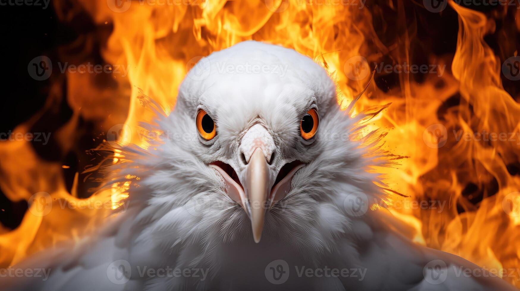 vulnerability dove on fire photo