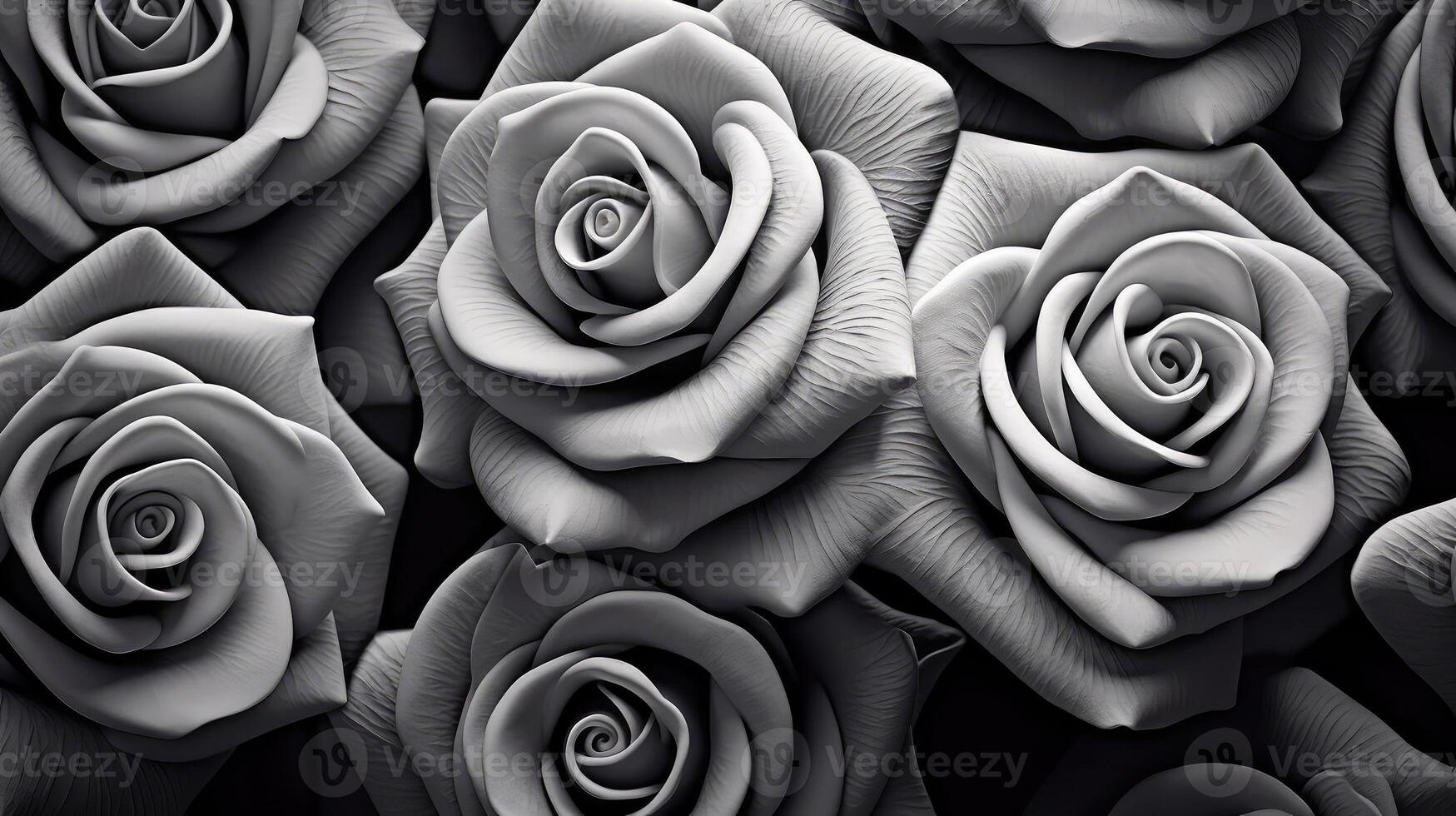 rose flower border black and white photo
