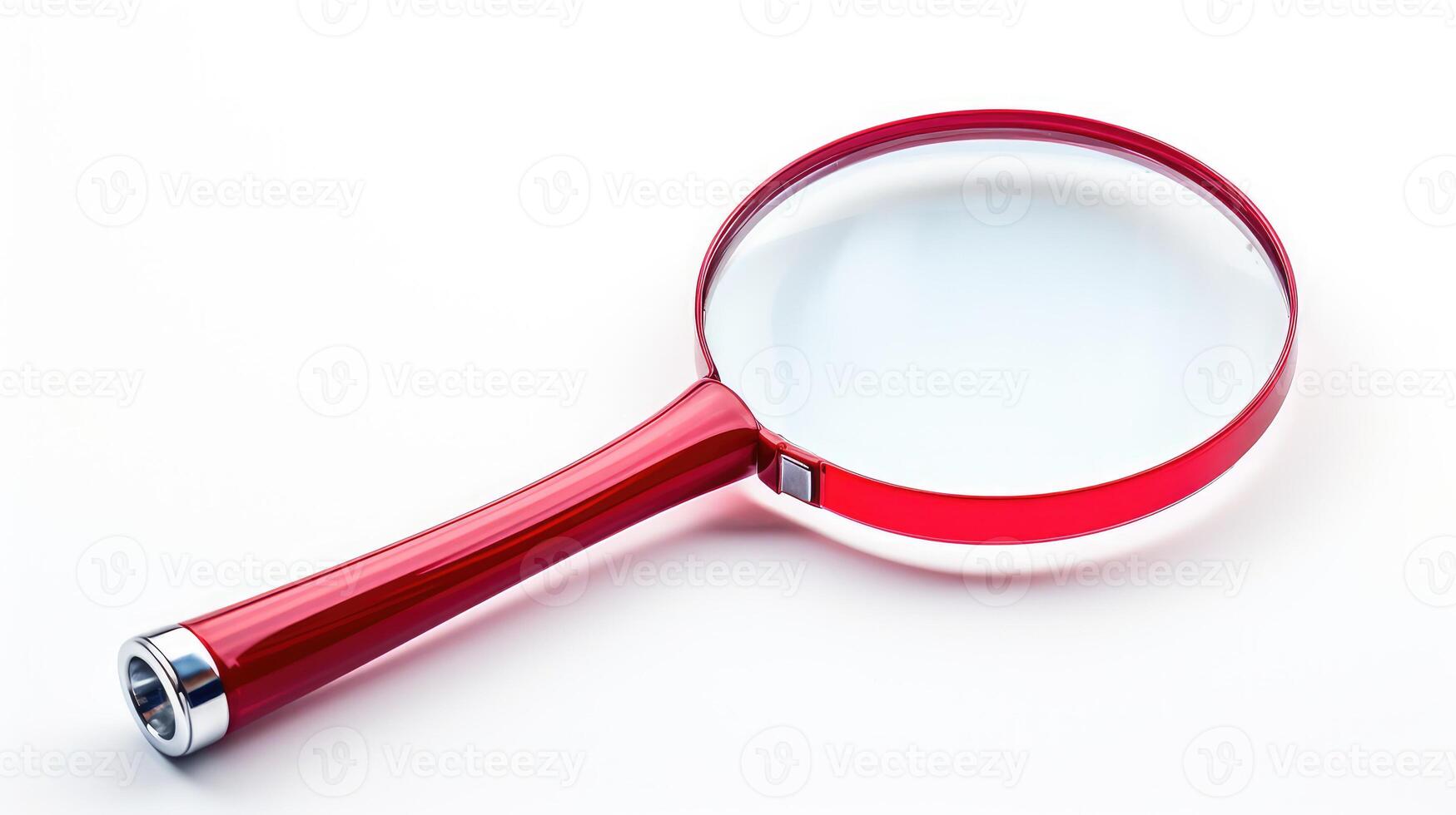 handle magnifying glass white background photo