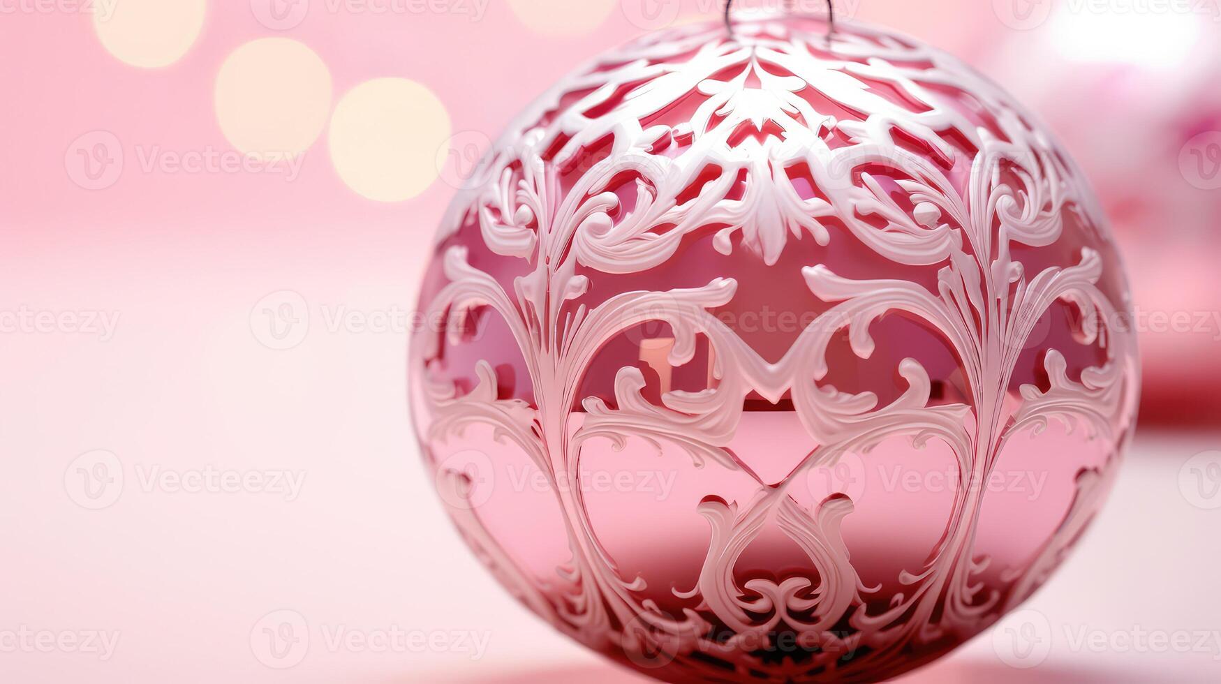 glossy pink ornament photo