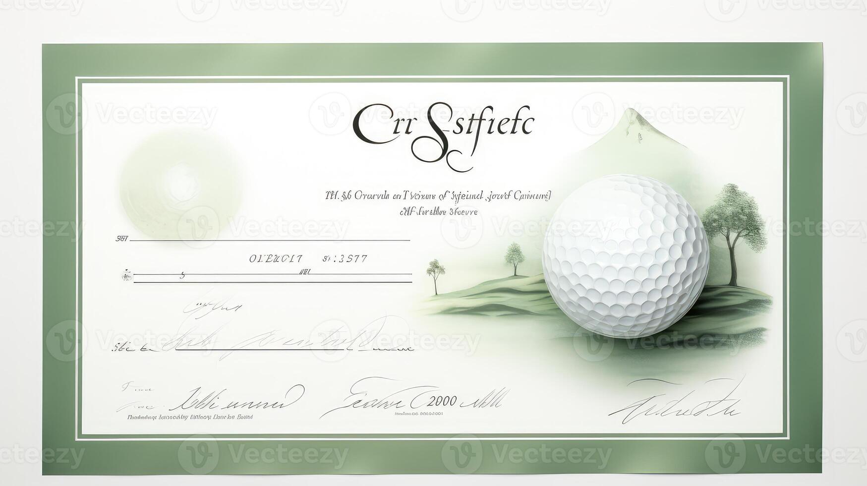 design golf gift certificate photo