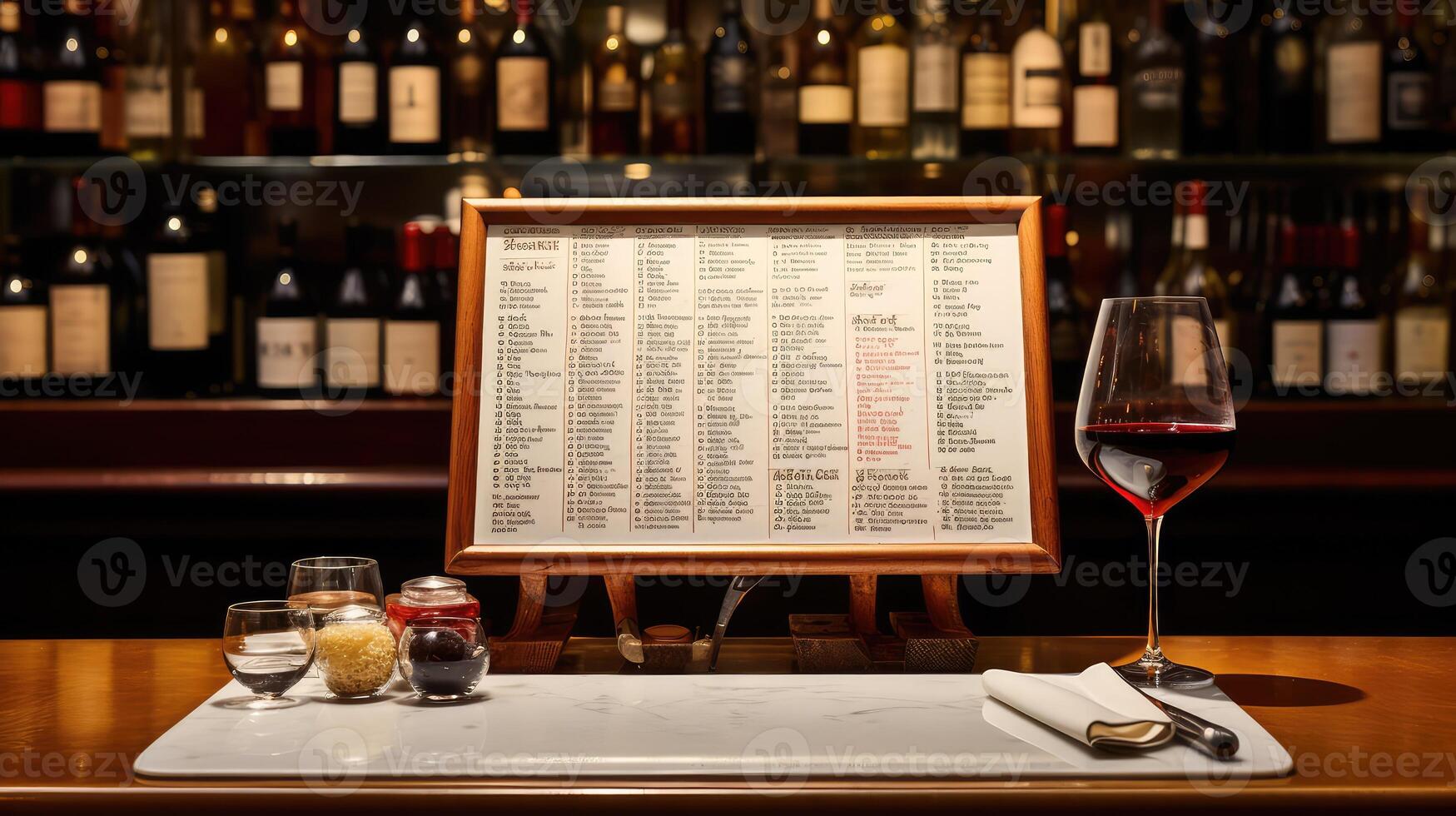 red beer and wine menu photo