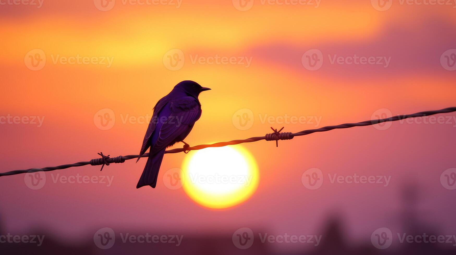 silhouette purple martin photo