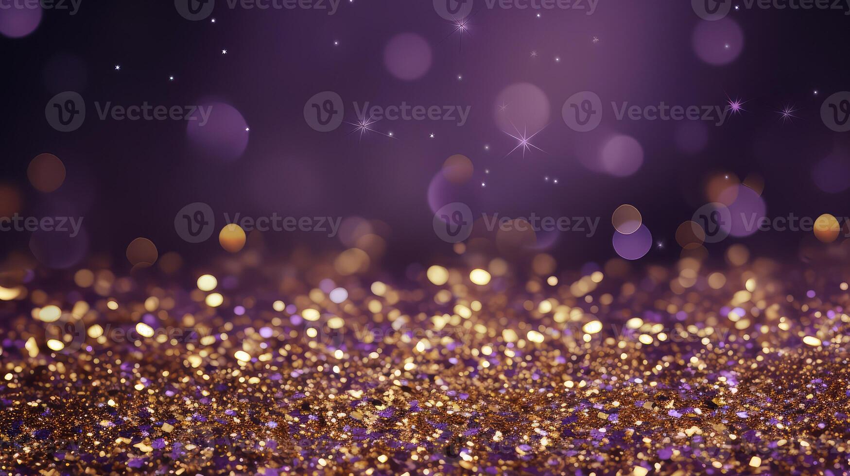 vibrant purple and gold glitter background photo