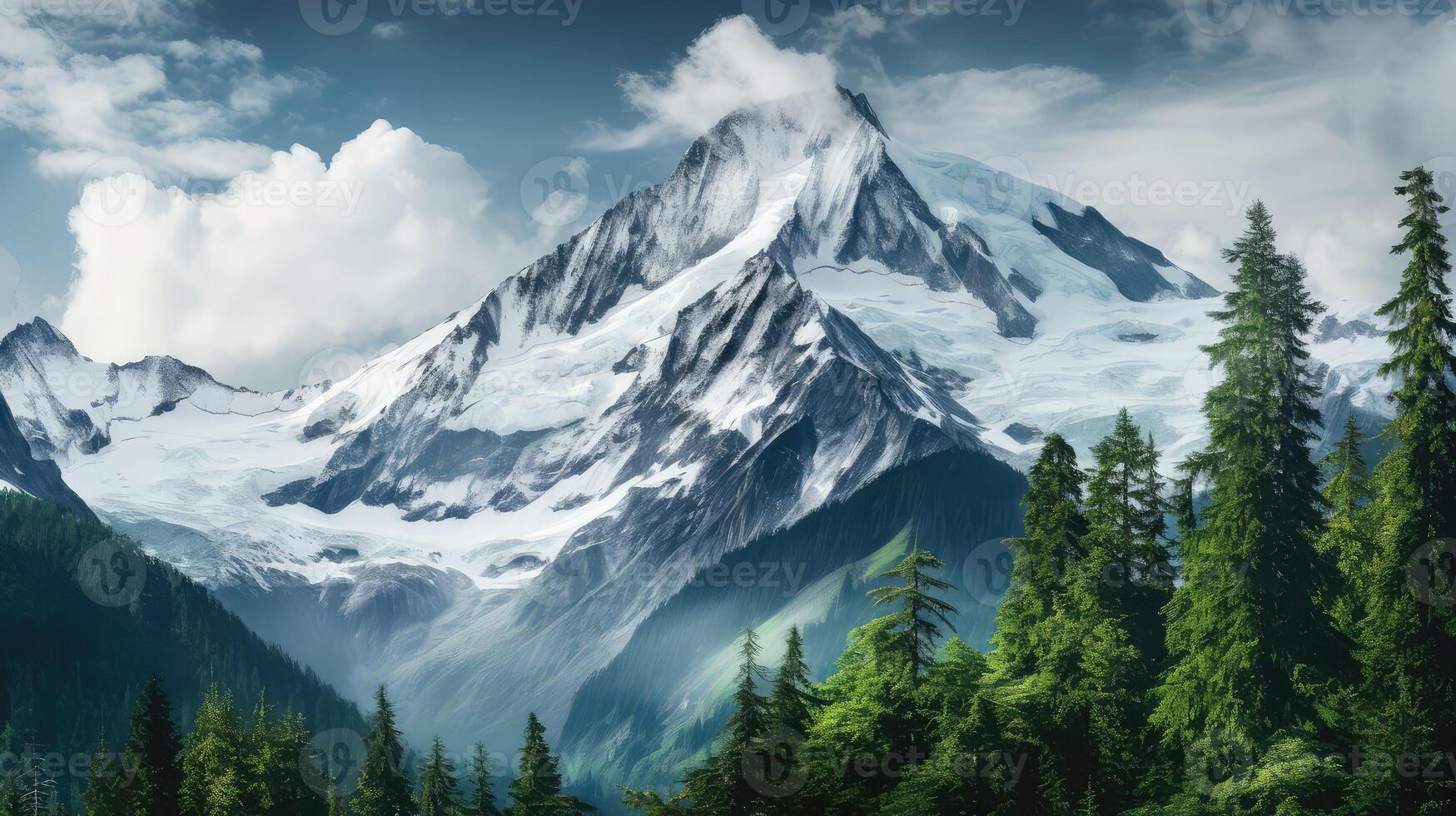 s mountain with tree photo