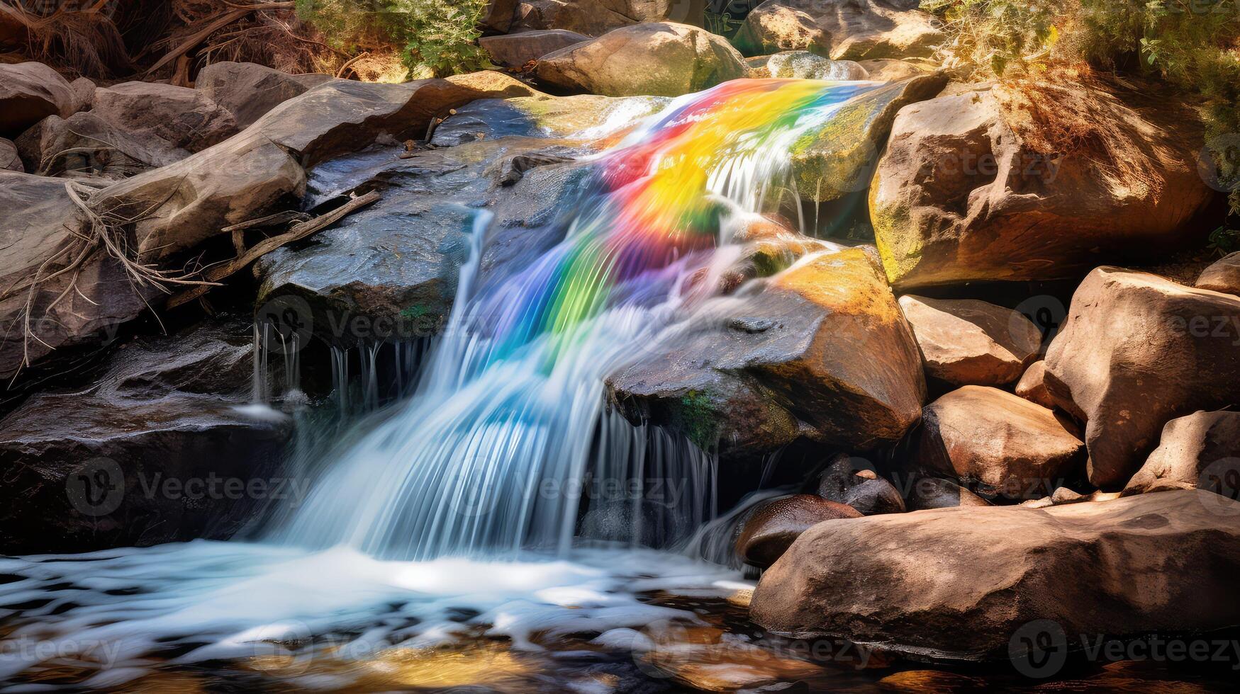 fresh mountain spring water photo