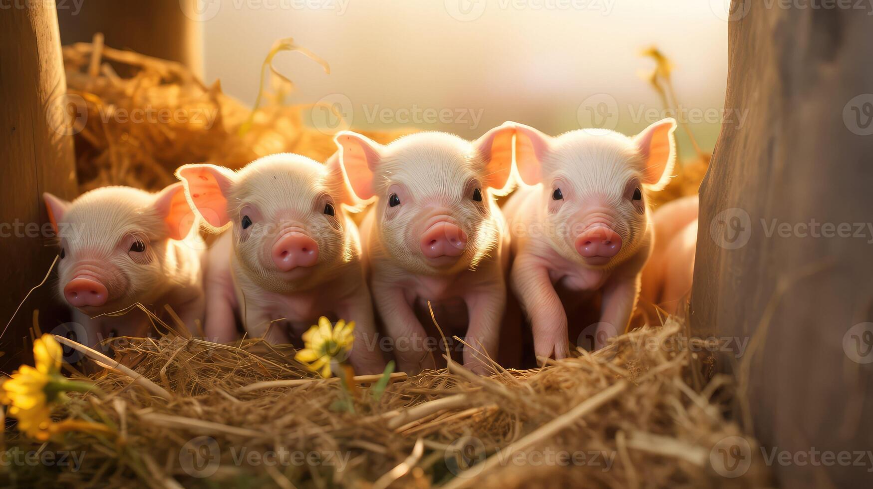 cozy piglet pig farm photo