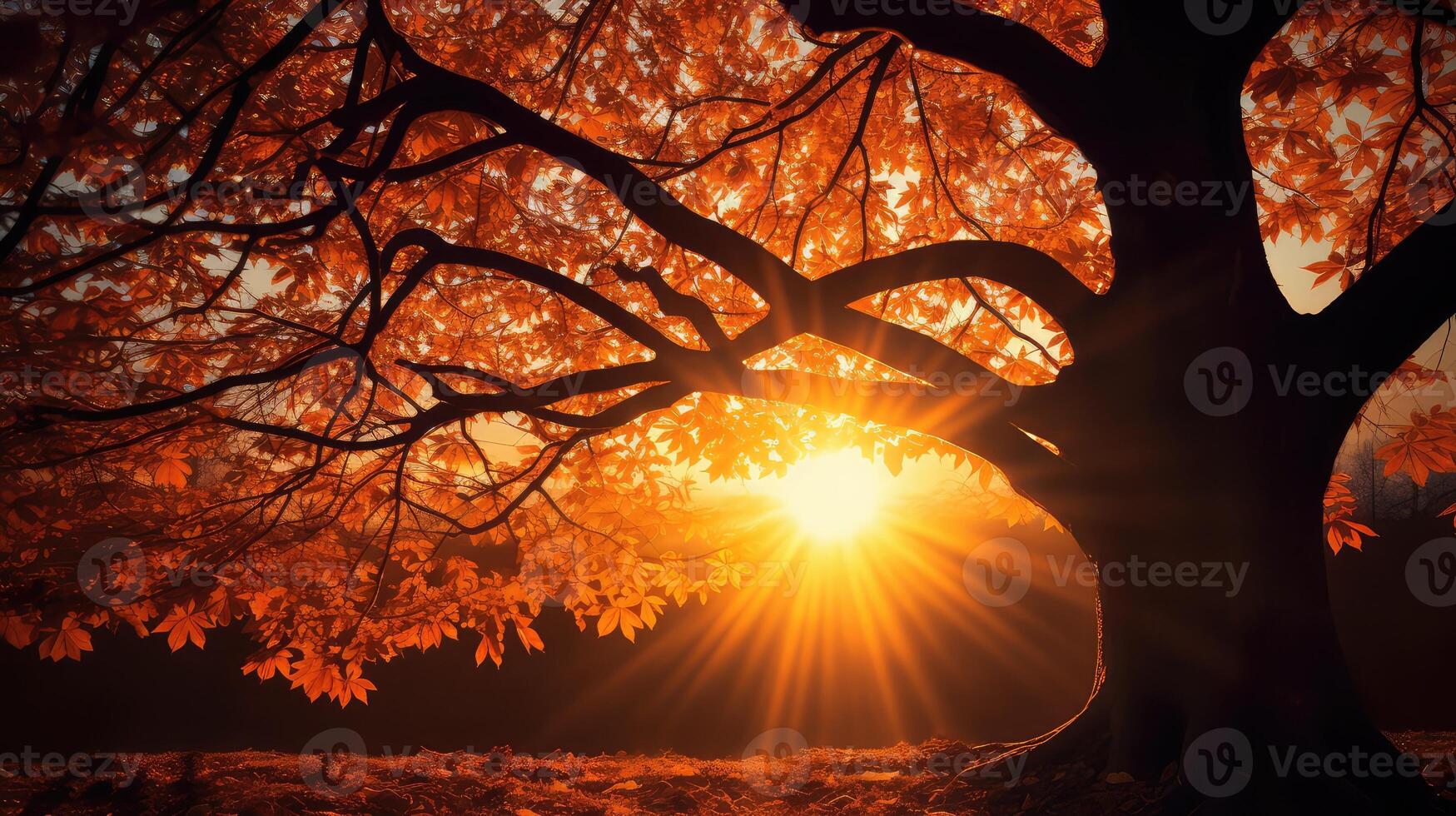 ethereal fall leaf silhouette photo