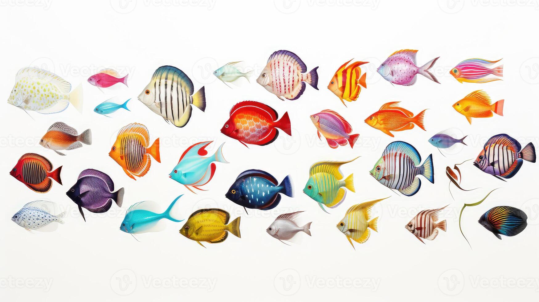 tropical fish isolated on white photo