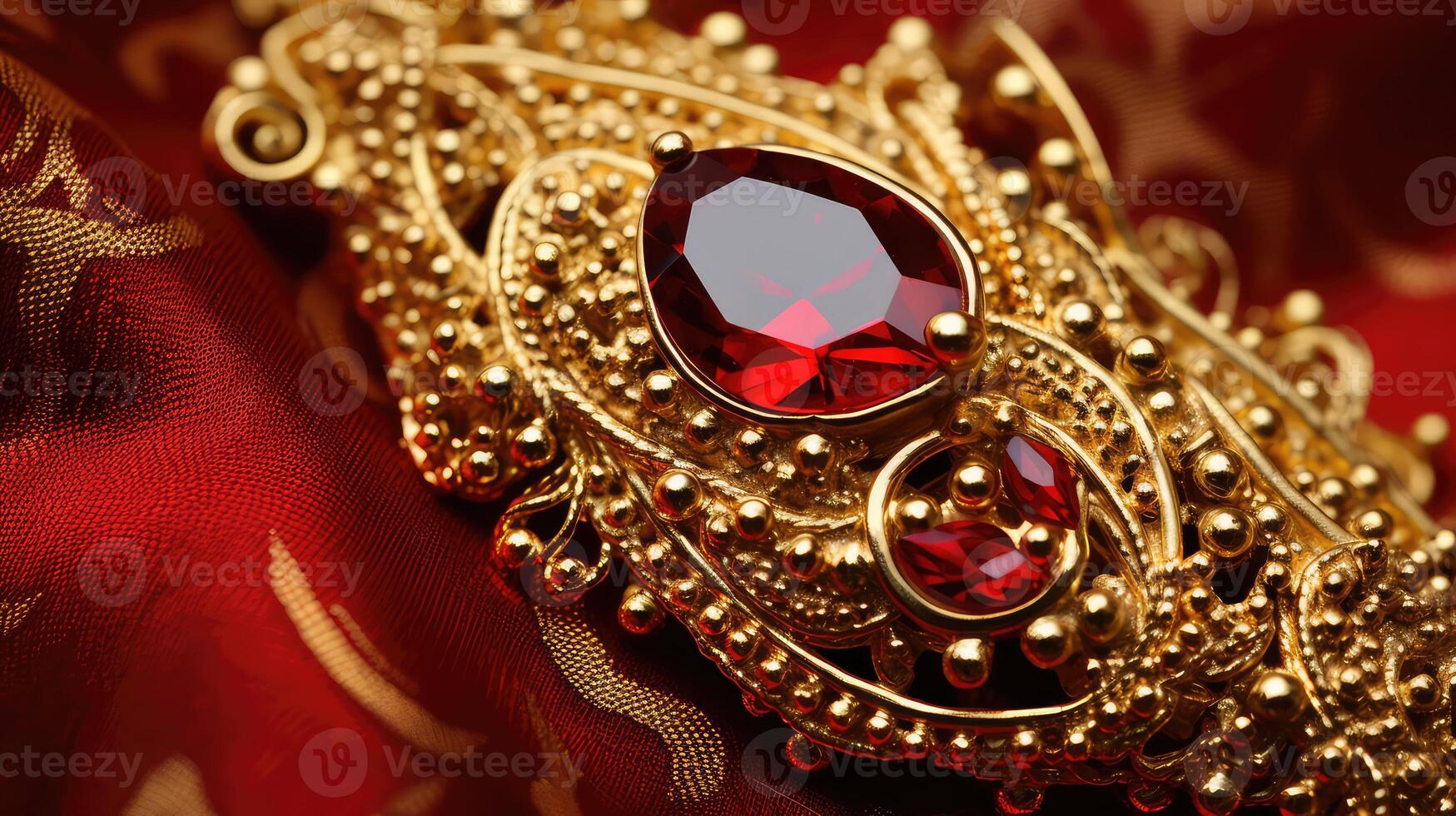 details gold red background photo