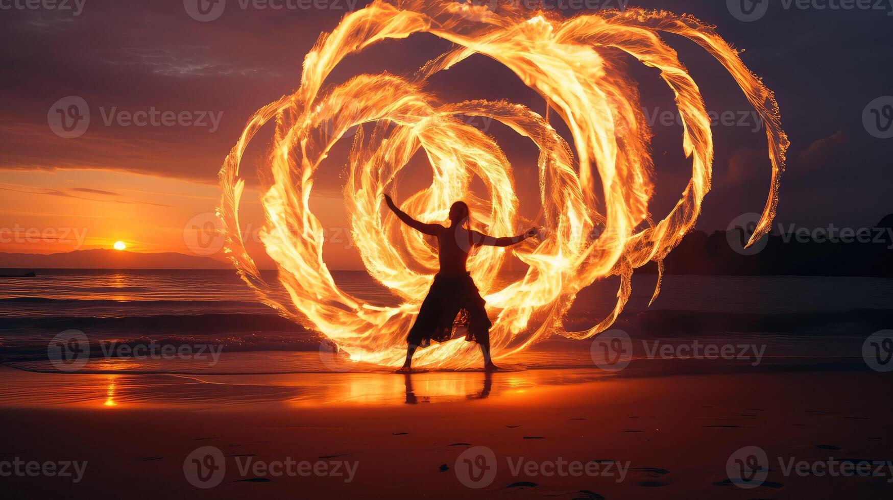 poi fire effect photo