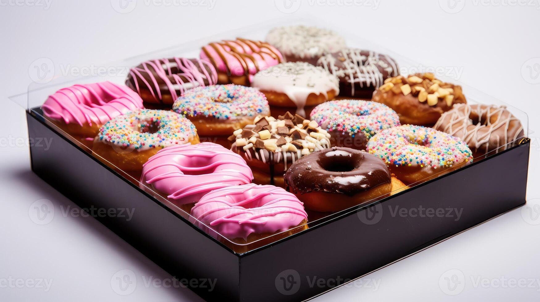 mouth donuts box photo