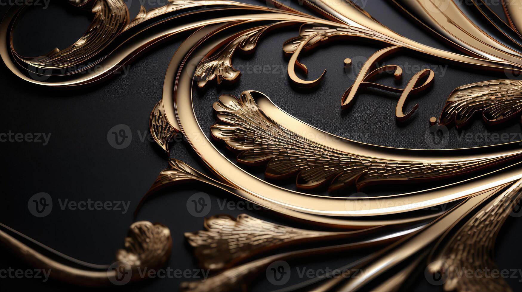 reflection gold text photo