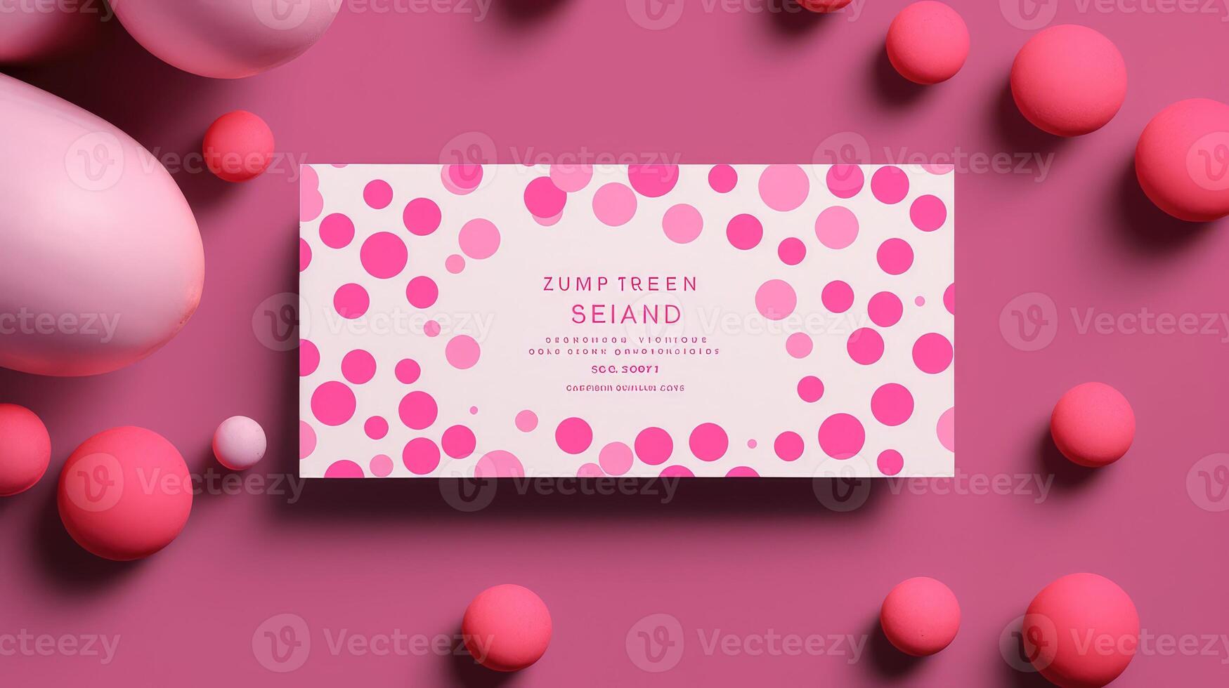 vibrant pink business card photo