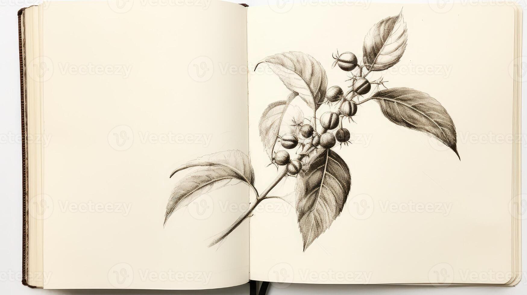 lines coffee plant drawing photo