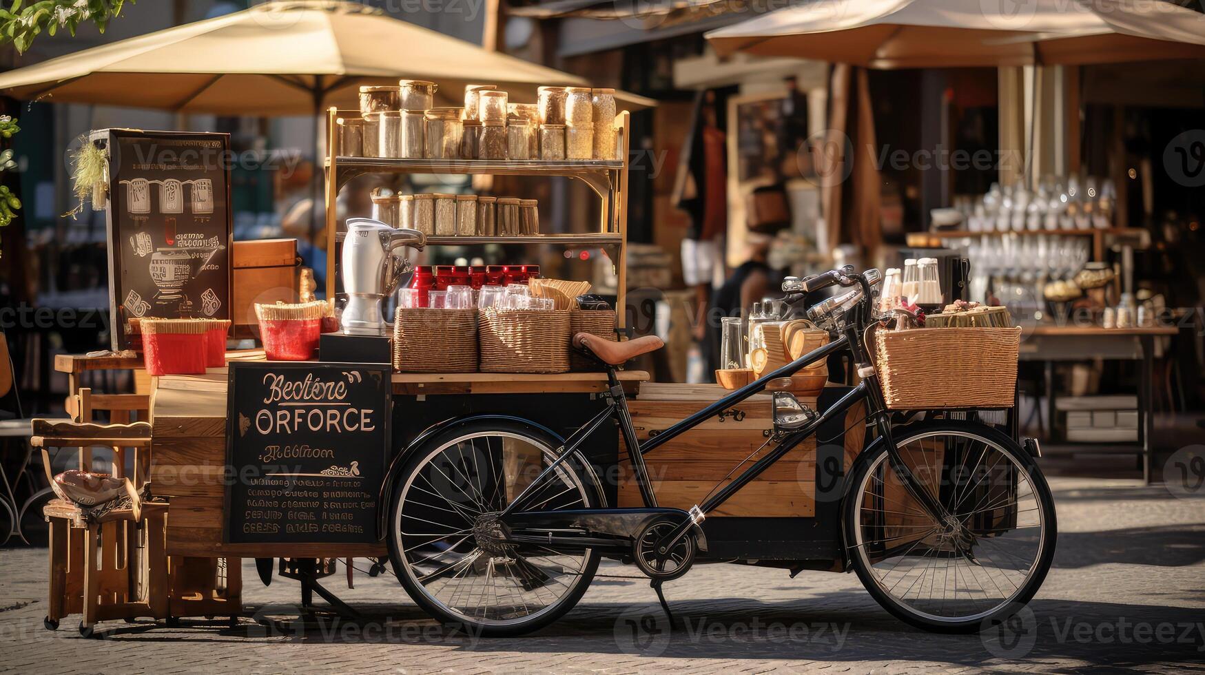 vibrant coffee bike photo