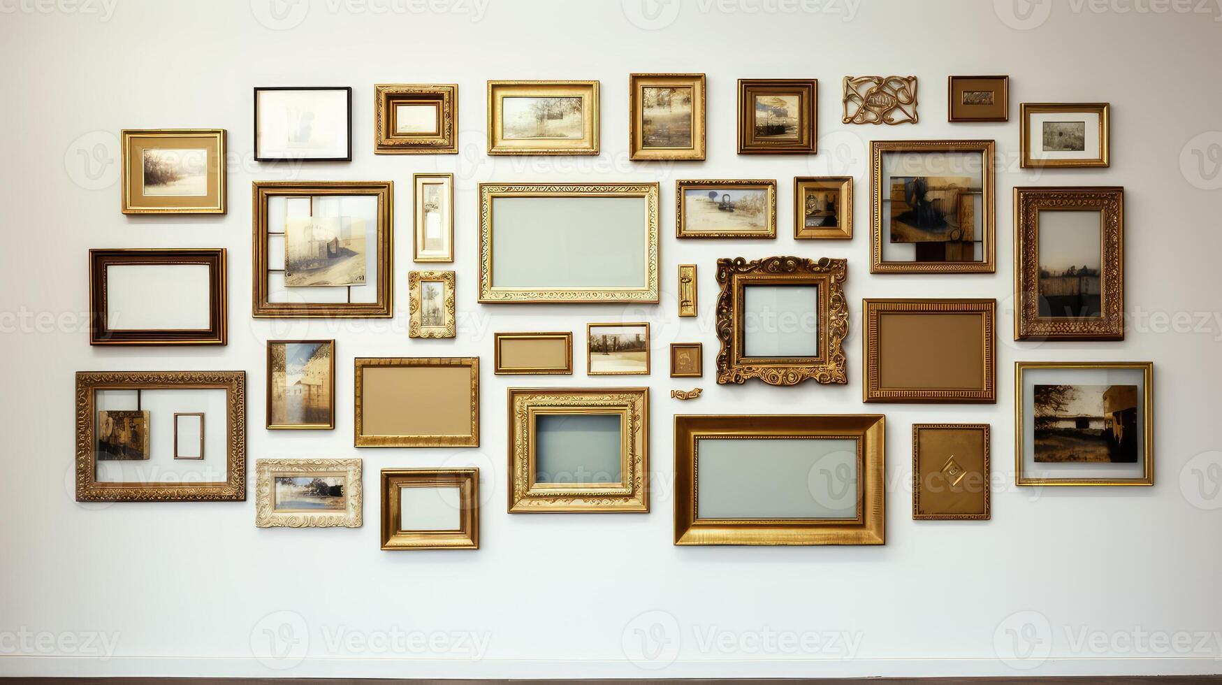 wall gold picture frame photo