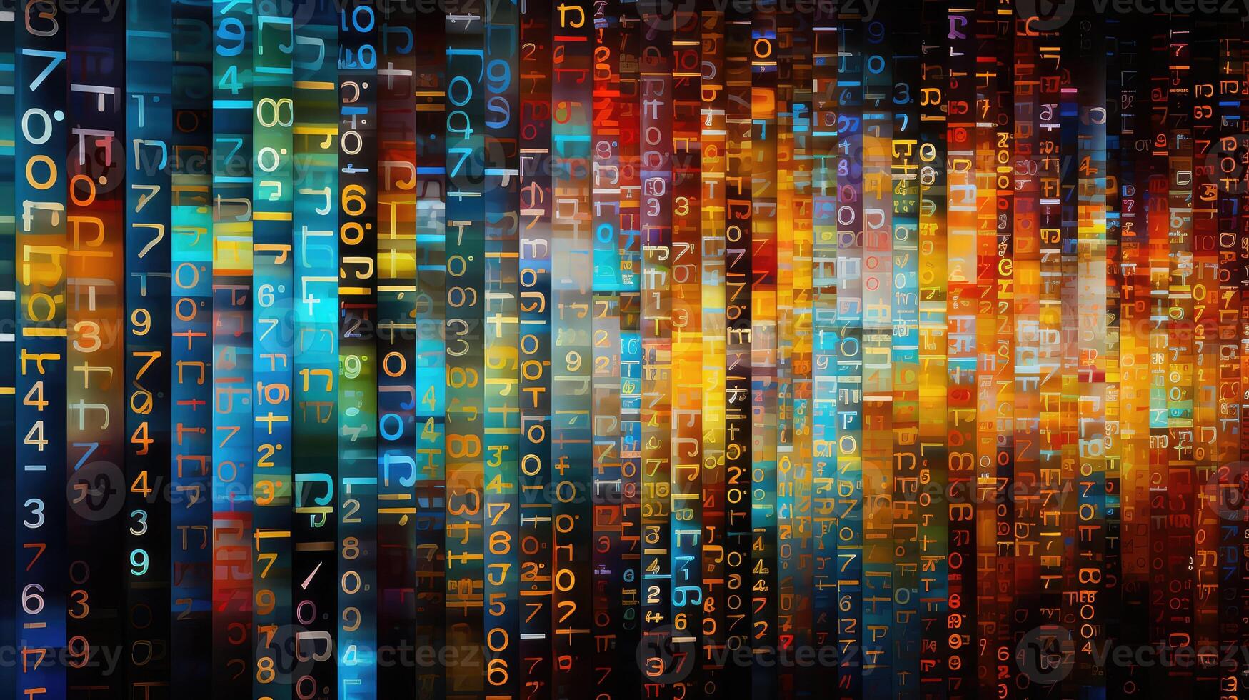 screen data numbers abstract photo