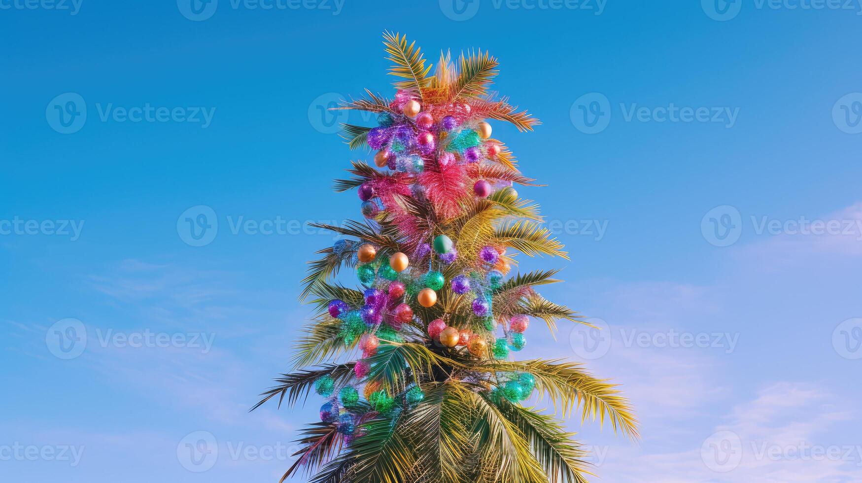 festive christmas palm tree photo