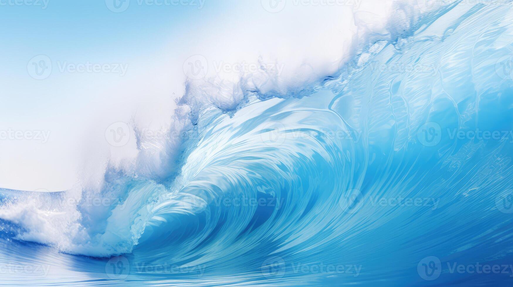 scene wave blue background photo