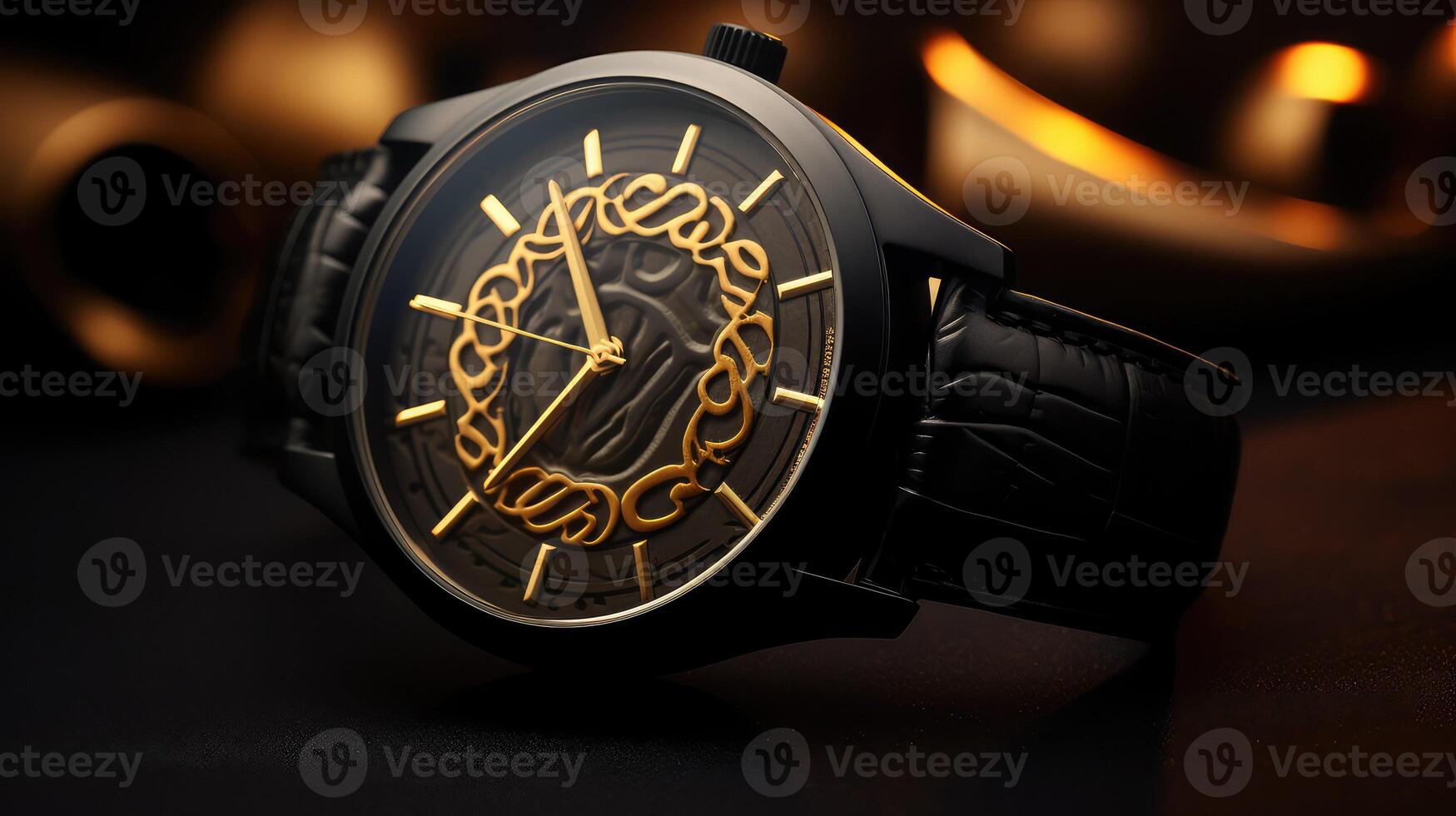 sleek gold black design photo