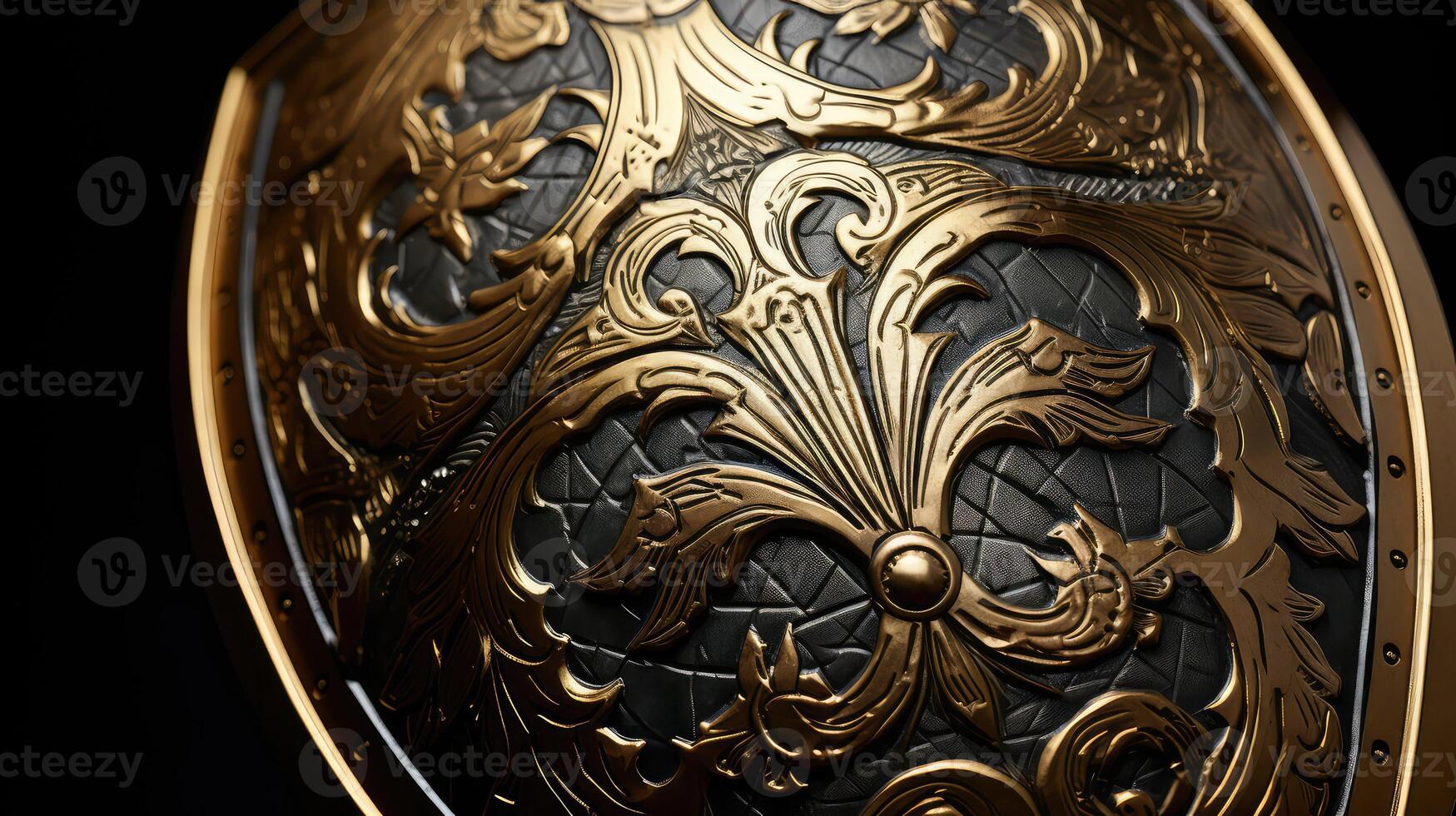shiny gold shield photo