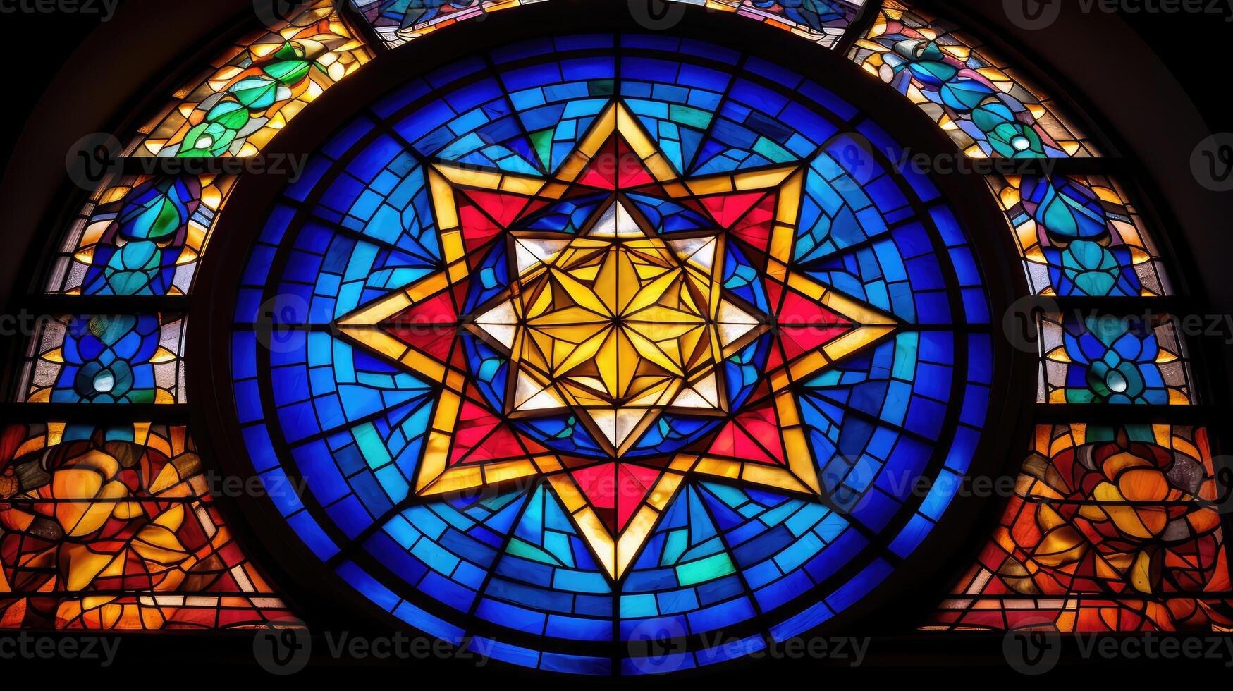 stained star david photo