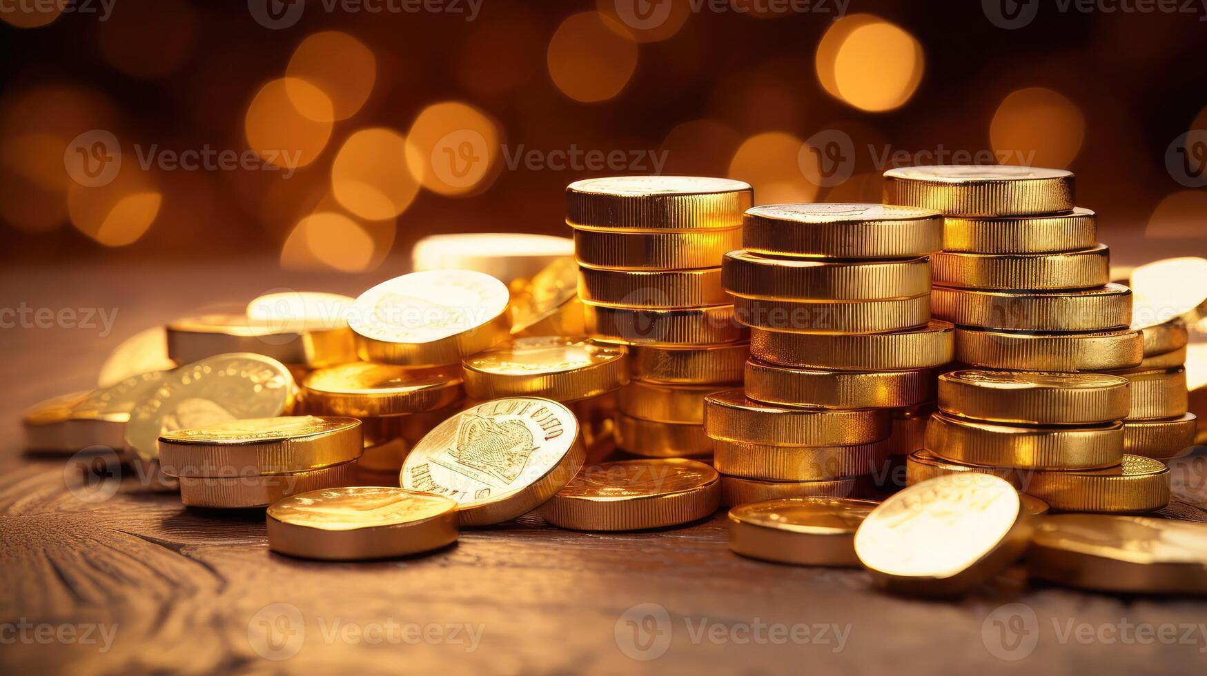 bullion gold bars coins photo