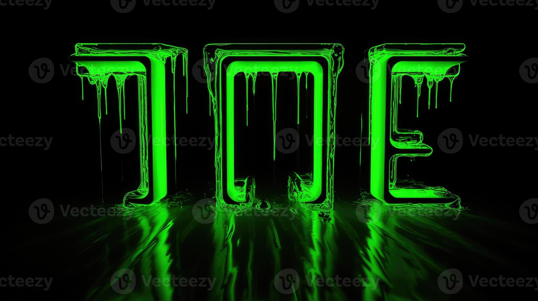 striking neon green font photo
